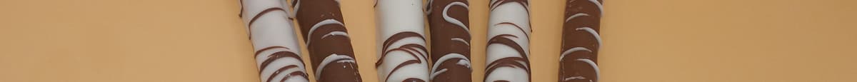 6 Chocolate Dipped Pretzels