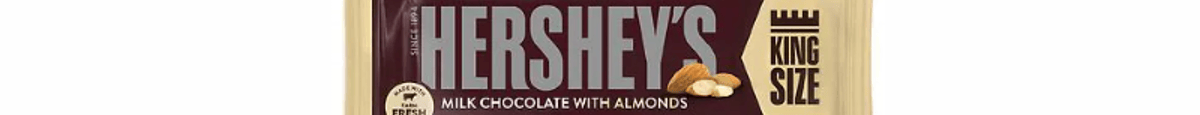 Hershey's Milk Chocolate Candy Bar King Size with Almonds (2.6 Oz)
