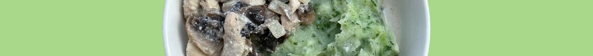 Poulet aux champignons avec purée de pommes de terre / Mushroom Chicken with Mashed Potatoes