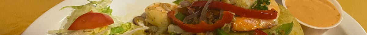 Mofongo with Garlic Shrimp
