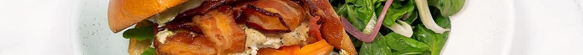 Classic Chicken & Bacon Club Roll - Salad