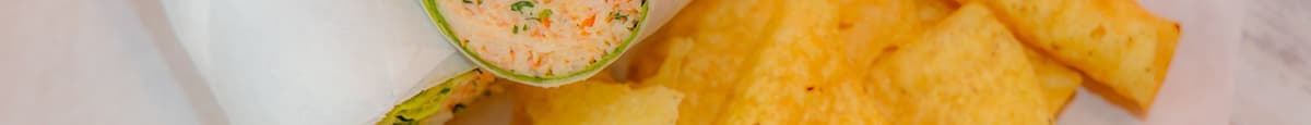 3. Wrap de Cangrejo Picante con Totopos / 3. Spicy Crab Wrap with Chips