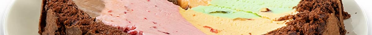 Rainbow Cake Roll Slice