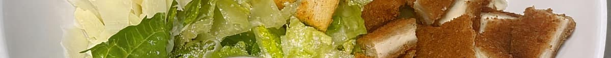 Crispy Chicken Caesar Salad (romaine,pecorino romano, shaved parmigiano, croutons, crispy chicken)
