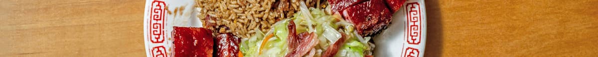 C. Barbecued Spare Rib (w/ Pork chow mein & pork fried rice.)