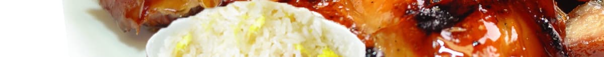 #6. Teriyaki Chicken with rice, egg roll & crab rangoon