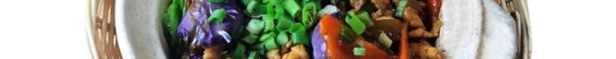 C5. Eggplant Chicken Salted Fish Claypot Stew 咸鱼茄子煲