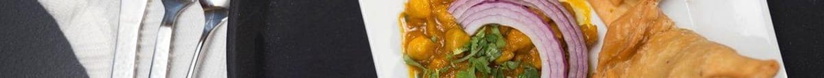Vegetable Samosa with Chick Peas