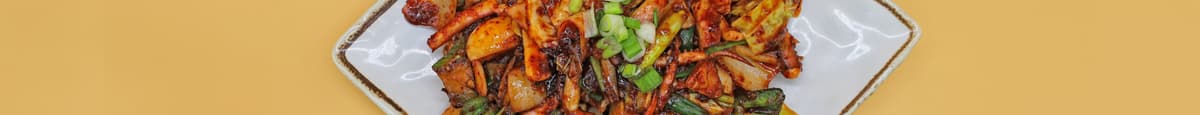 오징어볶음 / Spicy Stir Fried Squid with Vegetables