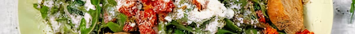 Roka liasti (Arugula sun-dried tomato salad)