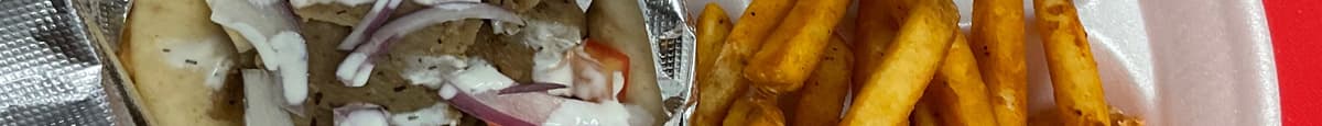 Gyro On Pita w/ fries