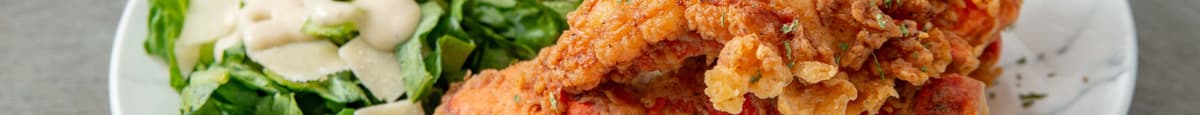 2 Golden Fried Lobster Tails w. 4 Southern Sides (Fridays & Saturdays)