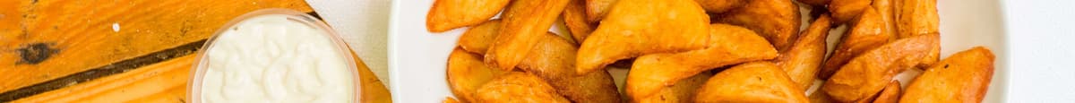 7. Potato Wedges with Sweet Chilli & Sour Cream