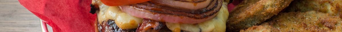 Gouda Garlic Bacon Burger Stack