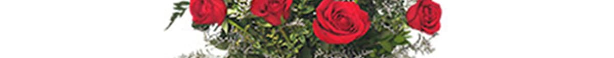 CLASSIC DOZEN RED ROSE ARRANGEMENT (shown as deluxe)