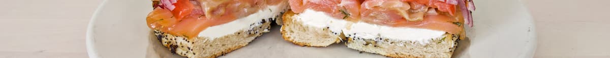  Bagel with House Cured Gravlax 