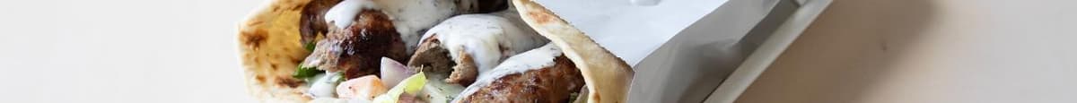 Beef and Lamb Minced (Kofta) Naan Wraps