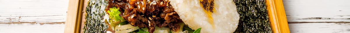 K3. Teriyaki Beef Rice Burger / 照烧牛肉米汉堡