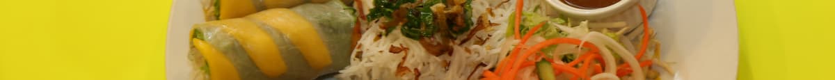 V7. Mango & Basil Salad Roll, Vegetarian Spring Roll, Vegetable Kabobs
