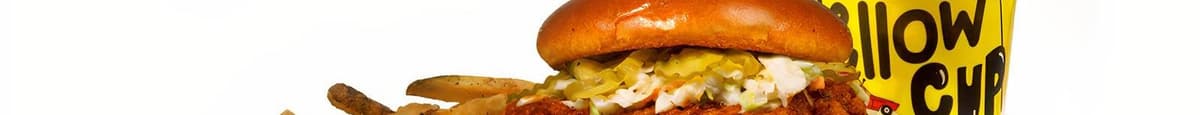 Hot Chicken Sandwich with Cheese Combo