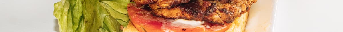 Salmon Burger & Shrimp Platter
