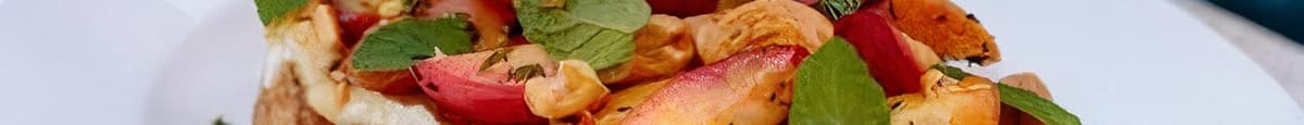Roasted Peaches & Ricotta Tartine