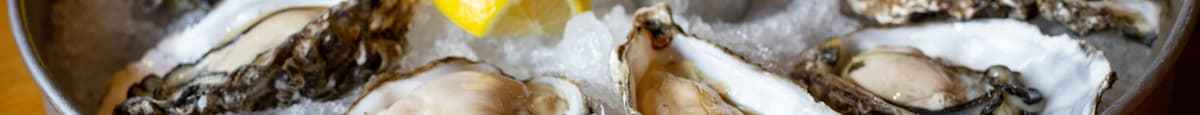 Fresh Raw Oysters on half shell