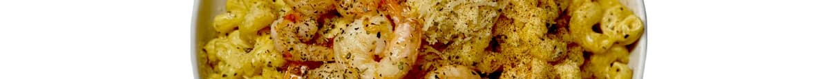 Monster Shrimp Garlic Parmesan Mac