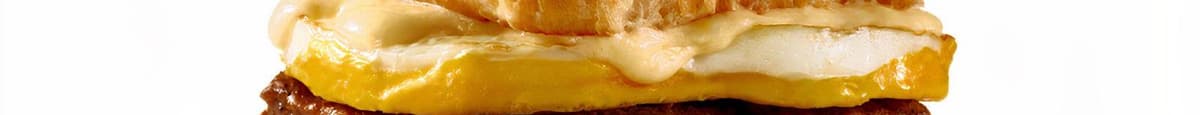 Croissant Avec Saucisse, Oeuf Et Fromage Suisse / Sausage, Egg & Swiss Croissant (Cal: 580)