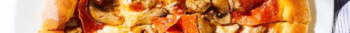 KIDS MUSHROOM PEPPERONI SAUSAGE PIZZA