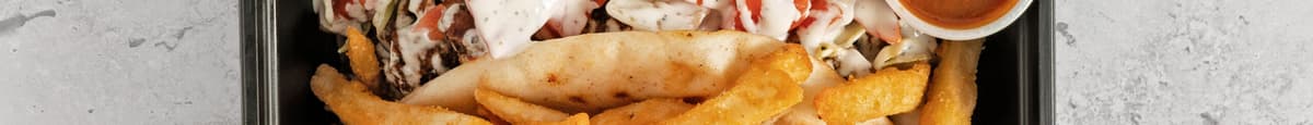 Chicken & Gyro Pita w fries