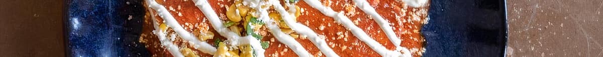 Enchiladas Rojas - Shredded Chicken