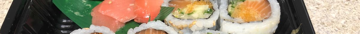 Spicy Salmon Maki (Cucumber & Tempura Crunchy)