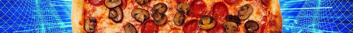Mega Media Mushroom Pepperoni Pizza