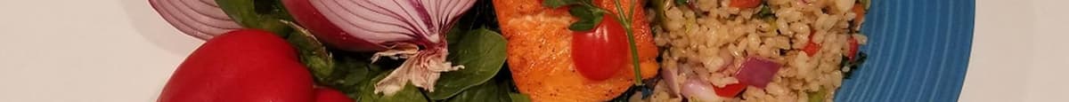 Salmon Special w/ rice & veggies