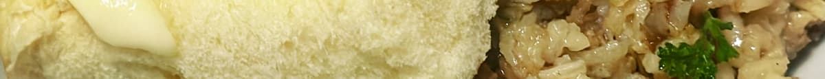 Cajun Dirty Rice & Hawaiian Roll w/Butter