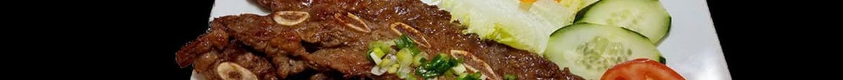 66.  Grilled Beef Short Ribs with Rice (Cơm Sườn Bò Nướng)
