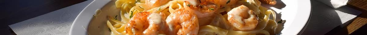 Baja Shrimp pasta W/Garlic Bread