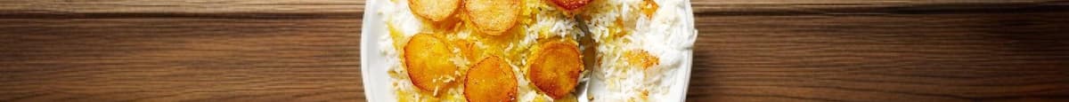 Golden Potato Tahdeeg Rice