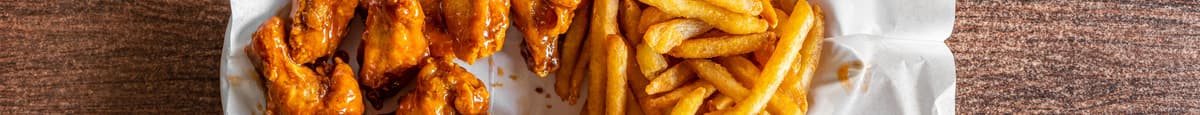 10 Pc with Fries (Buffalo Hot or BBQ or Honey Hot)