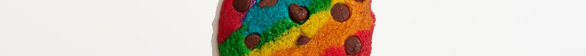 Giant Rainbow Chocolate Chip Cookie