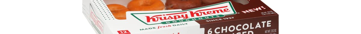 Krispy Kreme Original Glazed and Chocolate Doughnuts (12 ct)