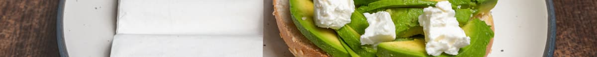 Bagel with Smashed Avocado and Feta