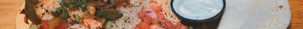 Shrimp Rosarita Fajitas