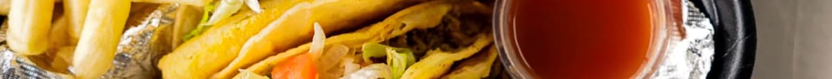 Buffalo Beef Tacos & Fries