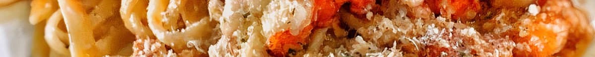 Fettuccine Funghi e Gamberi in Salsa Rosa