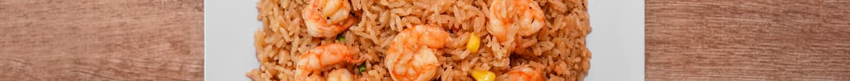 Fried Rice with Shrimps platter