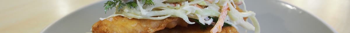 Crispy Fish Waffle Burger