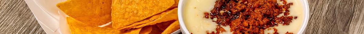 Choriqueso (cheese&chorizo dip) and chips