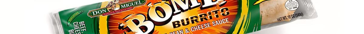 Don Miguel Bomb Burrito Beef Bean and Cheese Sauce